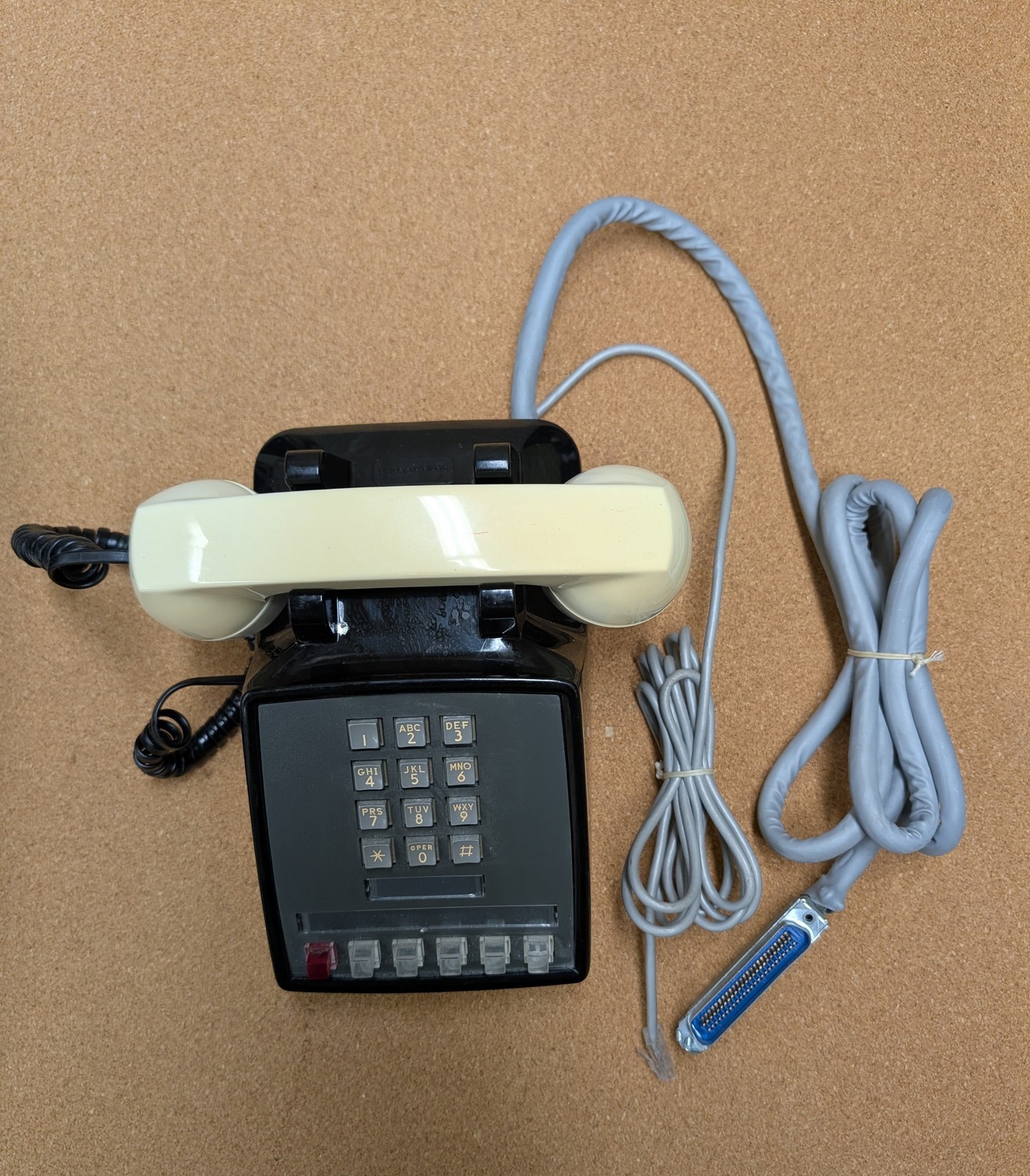Western Electric 6-Button Key Telephone from Dataphone 212A Set + 50-Pin Cable