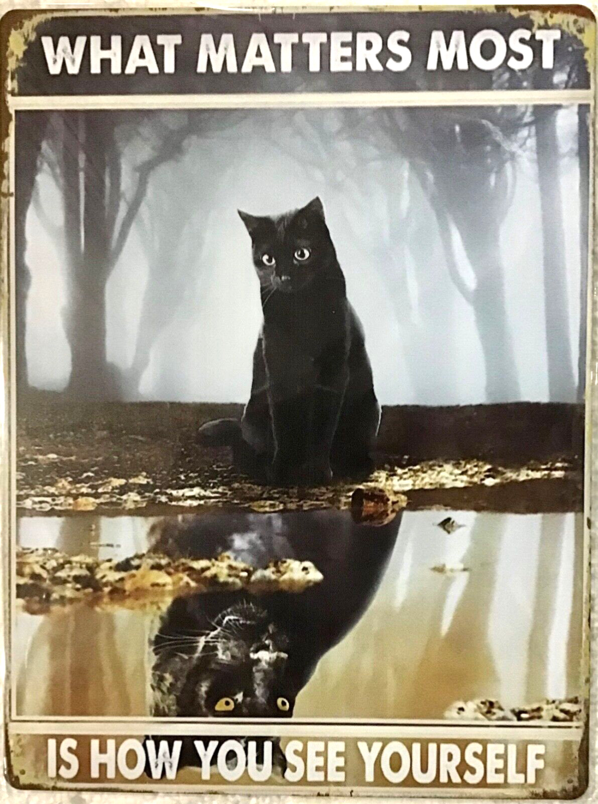 FREE SHIPPING BUY or make OFFER B4 it’s SOLD Panther cat 12x16 TIN SIGN Bx4