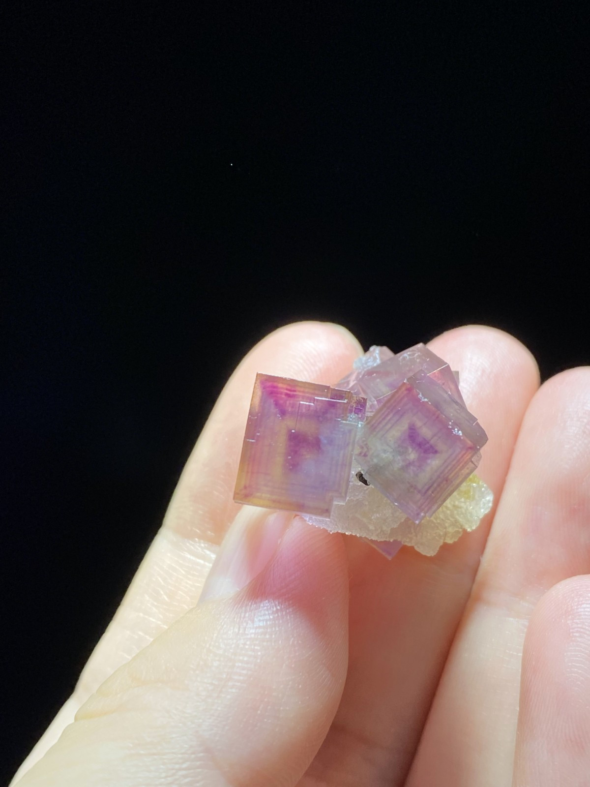 Exquisite Purple Multi-Layer Cubic Window Fluorite Mineral Specimen From Anhui