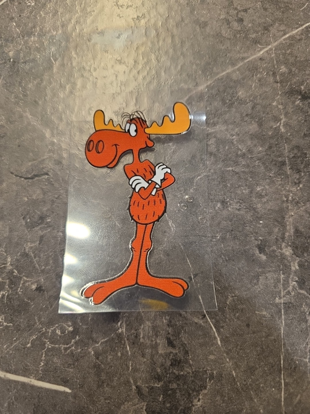 Bullet Winkle Retro Vintage Cartoon Raised UV DTF Decal 3in
