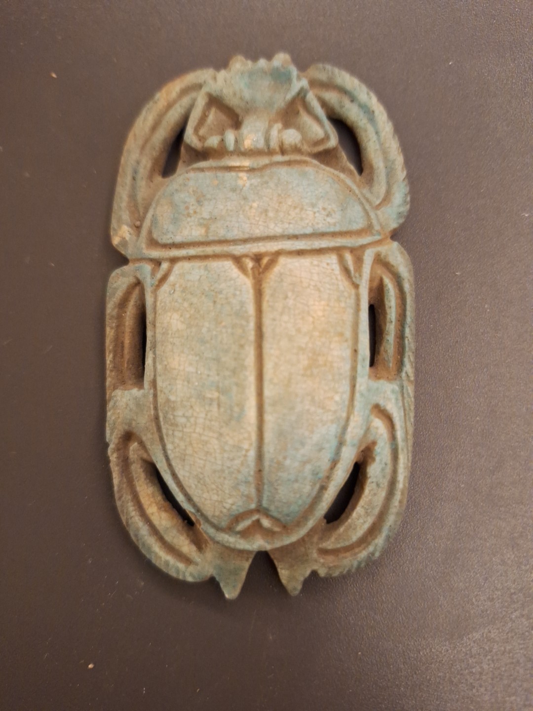 Unique Hand-made Hand-carved Egyptian Scarab Symbol Amulet of Transformation