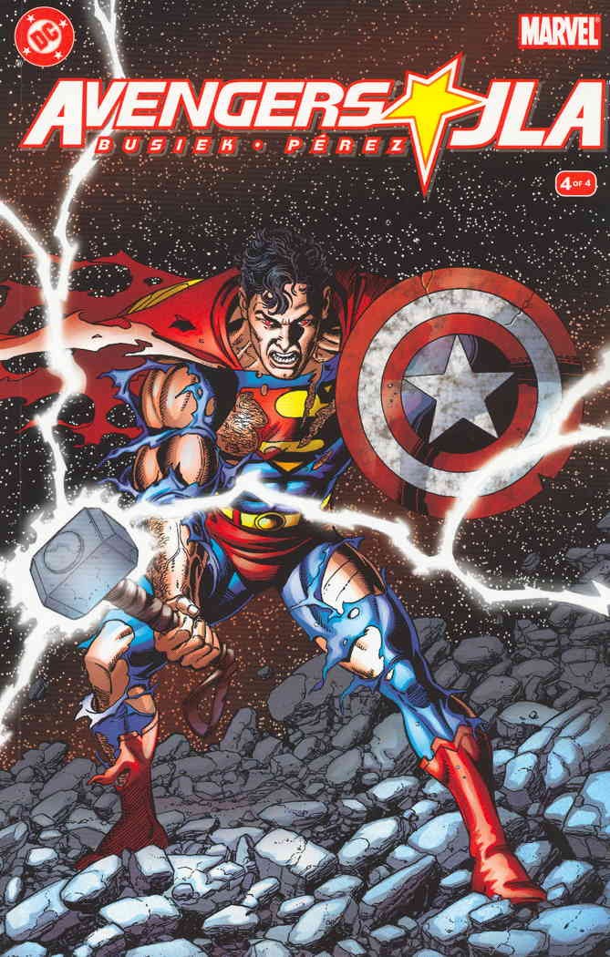Avengers/JLA #4 VF/NM; DC | Kurt Busiek George Perez 1st Print Mjolnir - w/Bag+B