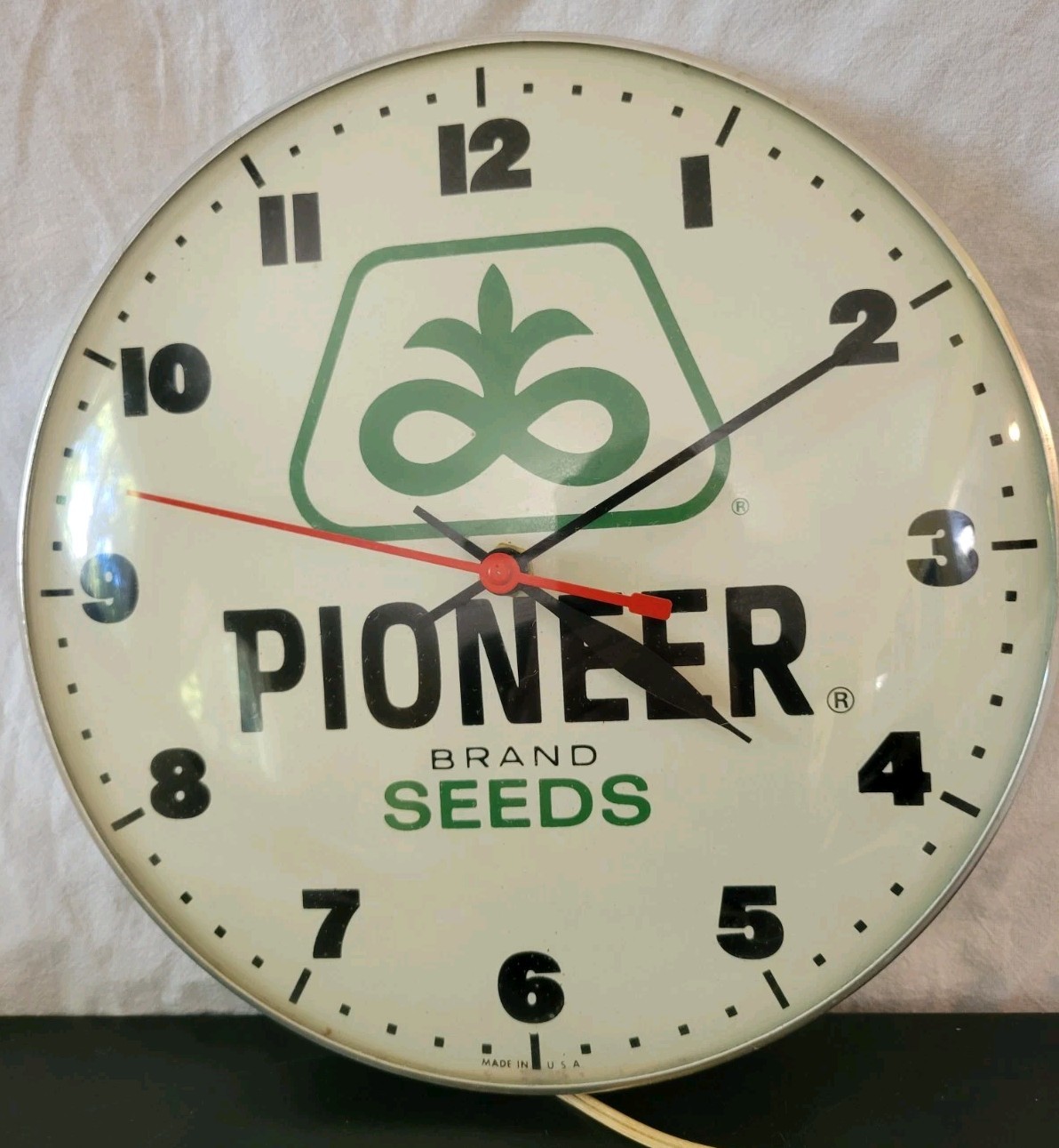 Tested Working Vintage Pioneer Seeds Pam Clock 15\