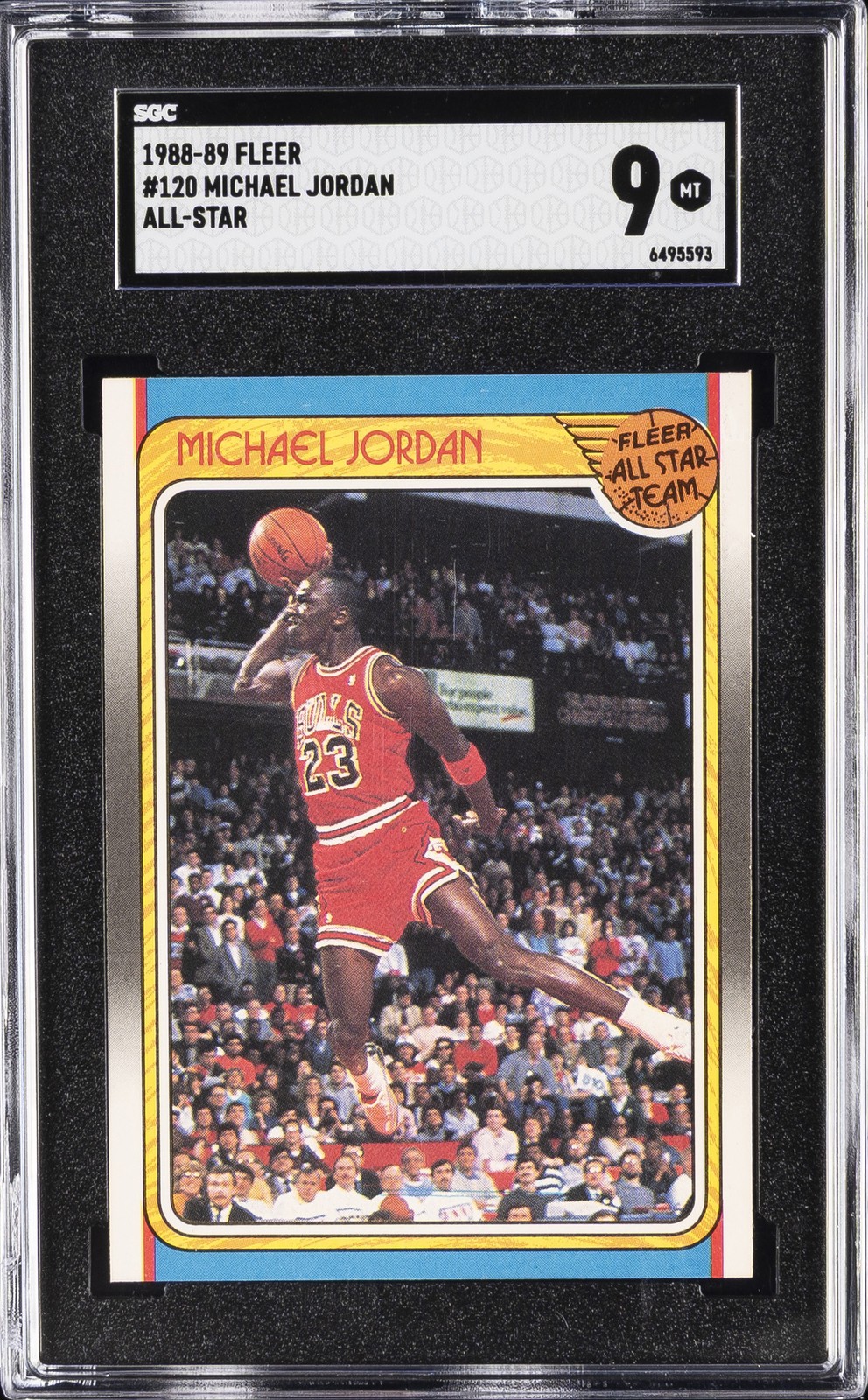 1988-89 FLEER ALL-STAR ##120 MICHAEL JORDAN SGC 9