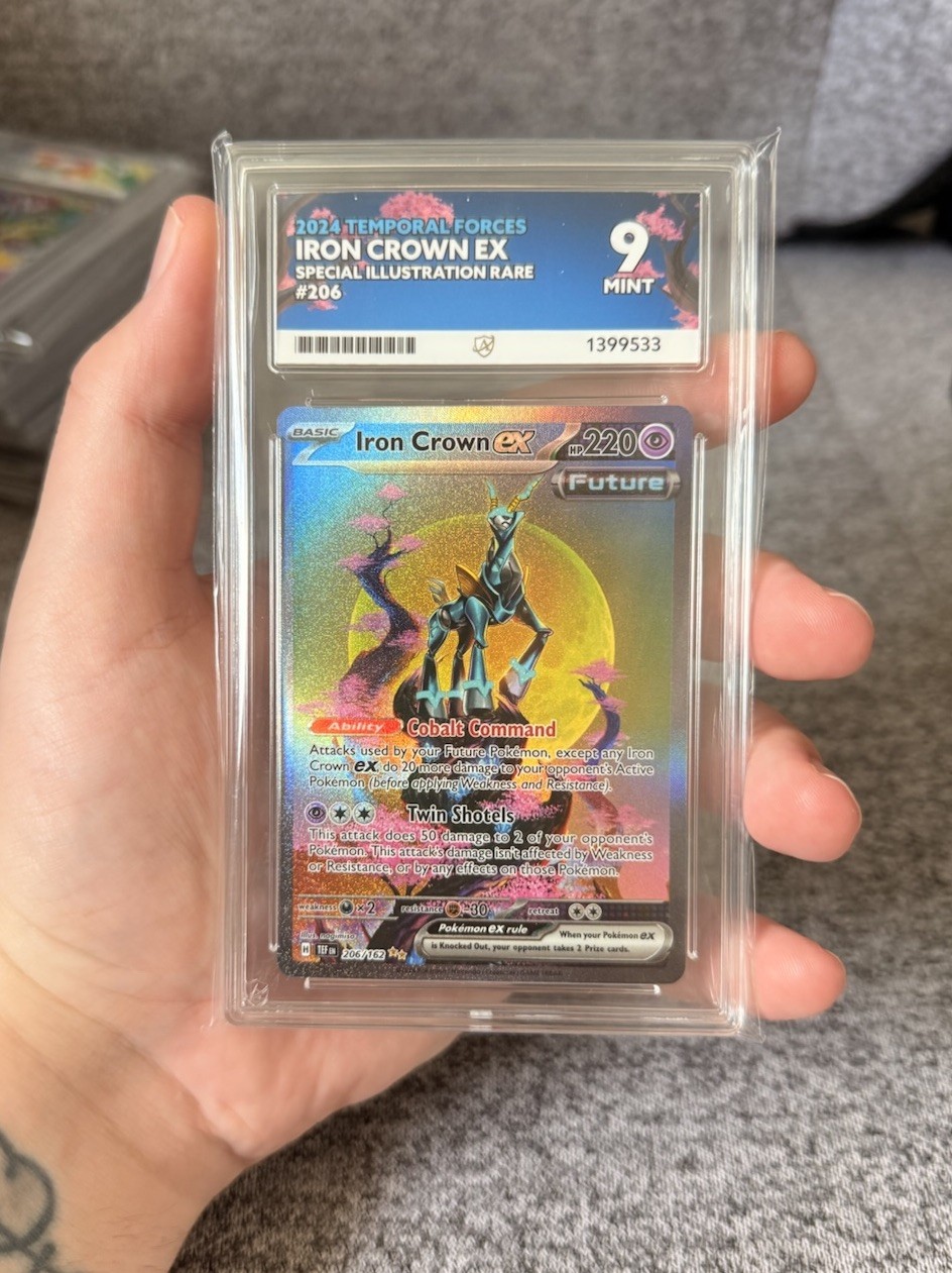 Pokemon Iron Crown EX 2024 Temporal Forces #206 | ACE 9 MINT