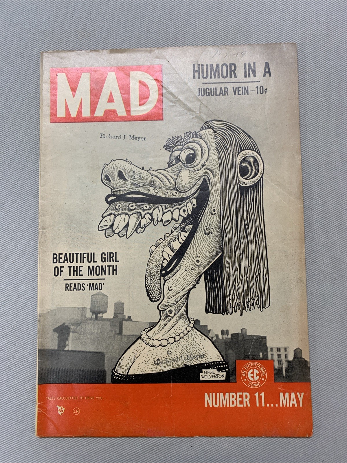 Mad Magazine #11 Original 1954 Basil Wolverton Low Grade