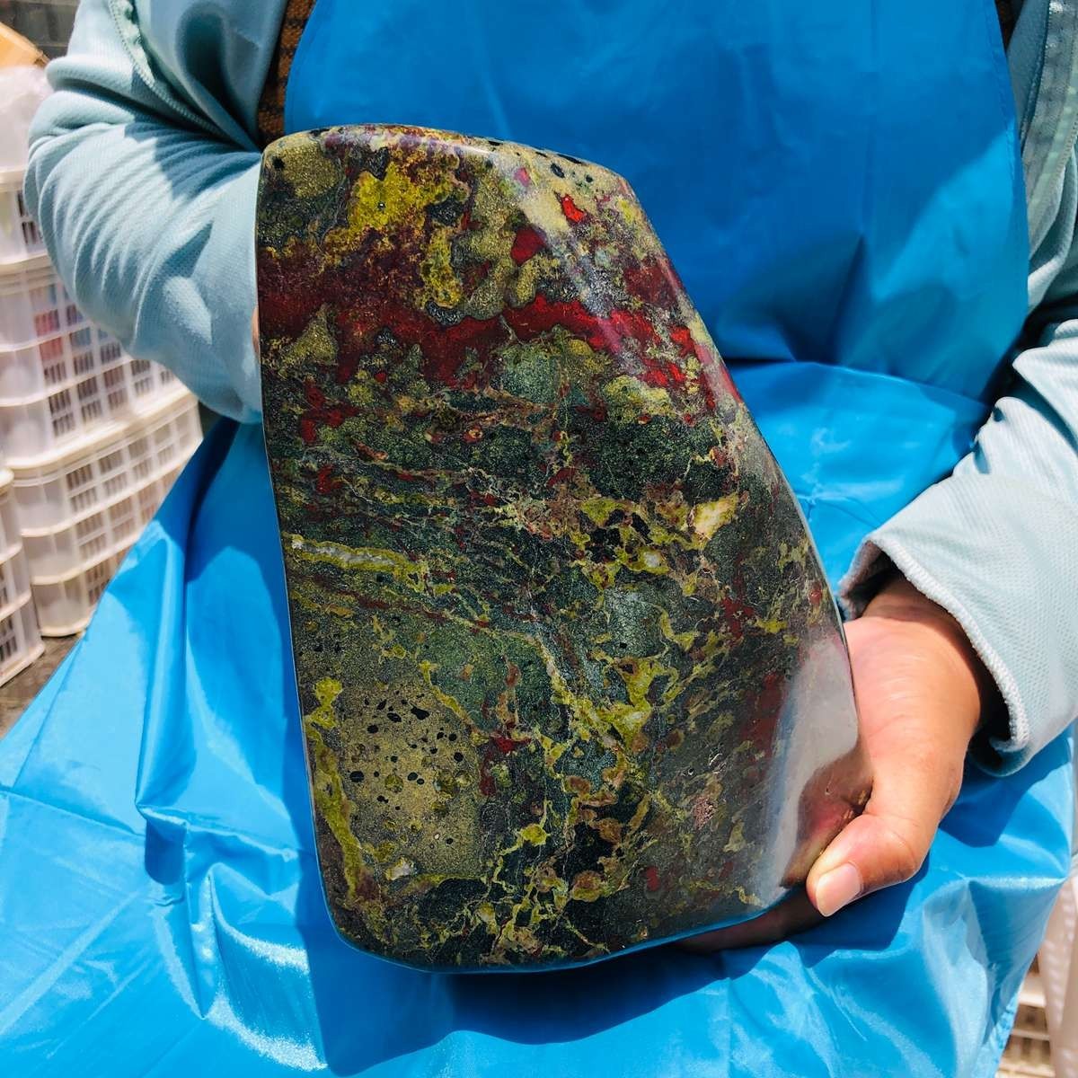 14.65LB Natural Dragon Blood Stone Quartz Crystal Mineral Healing Sample 6206