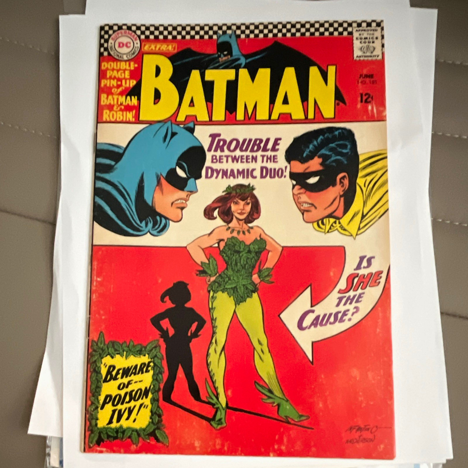 Batman #181 1966 first poison Ivey has pinup structurally great
