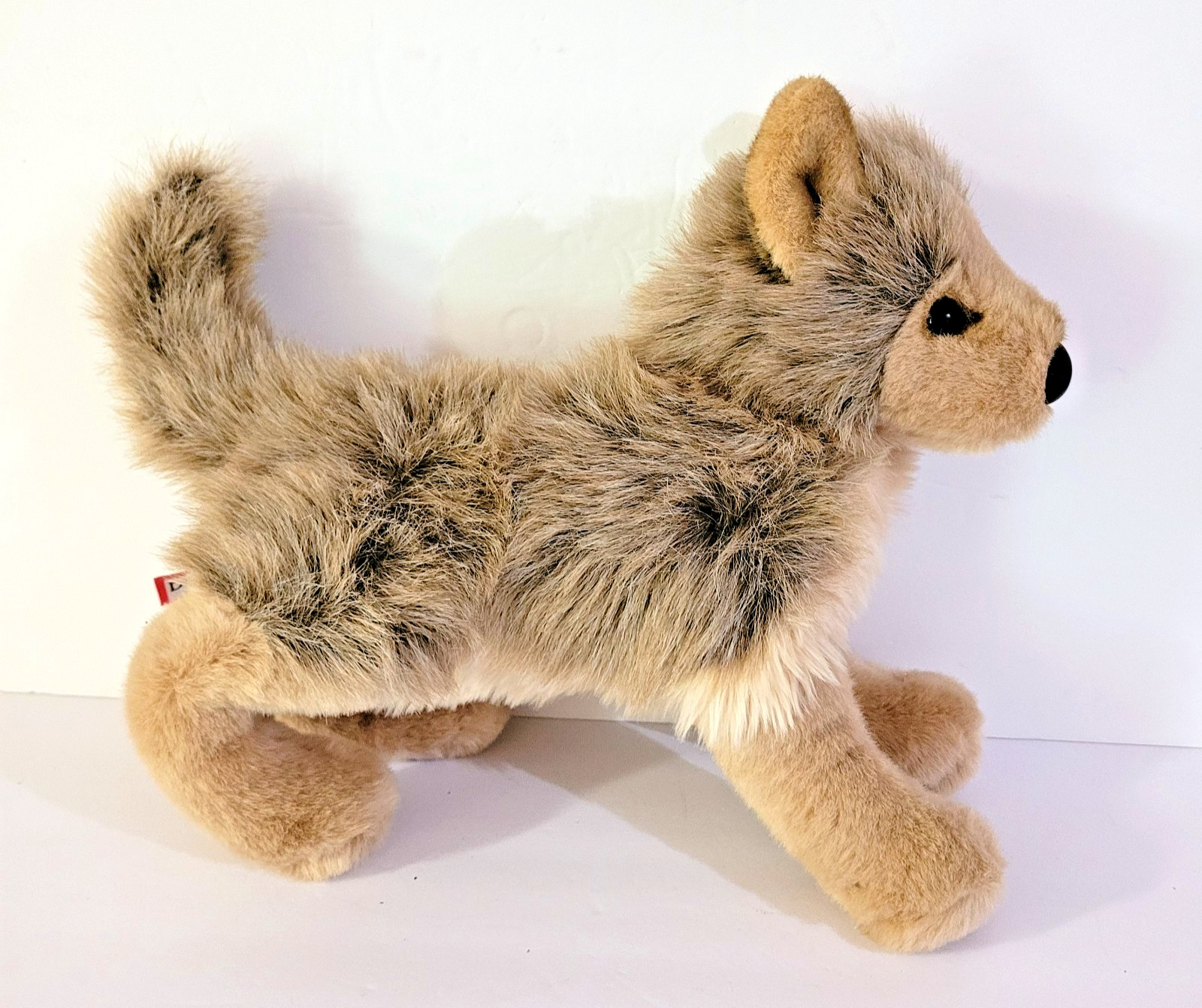 Douglas Cuddle Toys # 1836 TYSON WOLF Leather Nose rare Plush Glass Eyes Retired