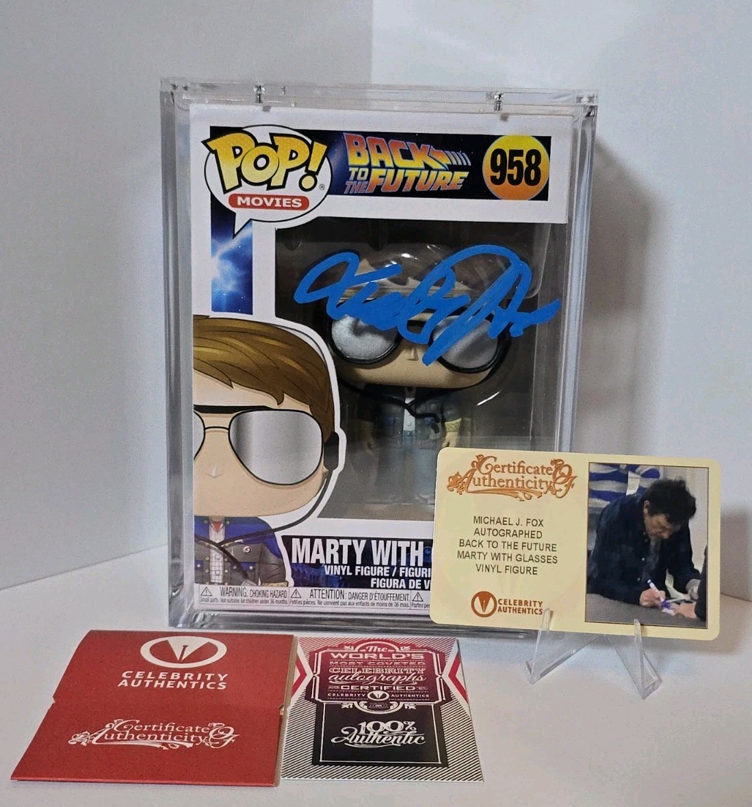 Micheal J. Fox signed  Back to the Future #958 Marty McFly Funko Pop W/COA