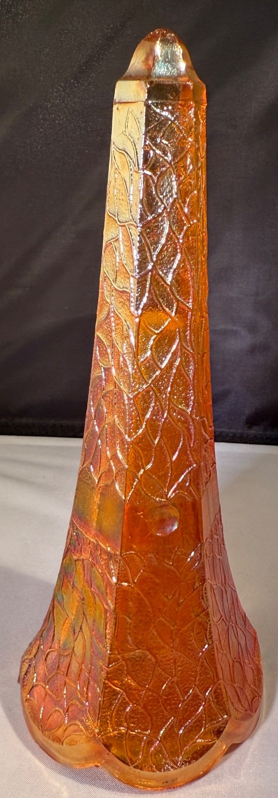 1920s Jeannette Marigold Carnival Glass Car Hearse Limo Bud Approx. 7