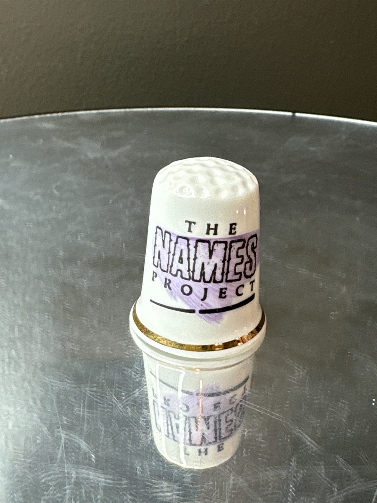 The Names Project Thimble Vintage Souvenir Collectible