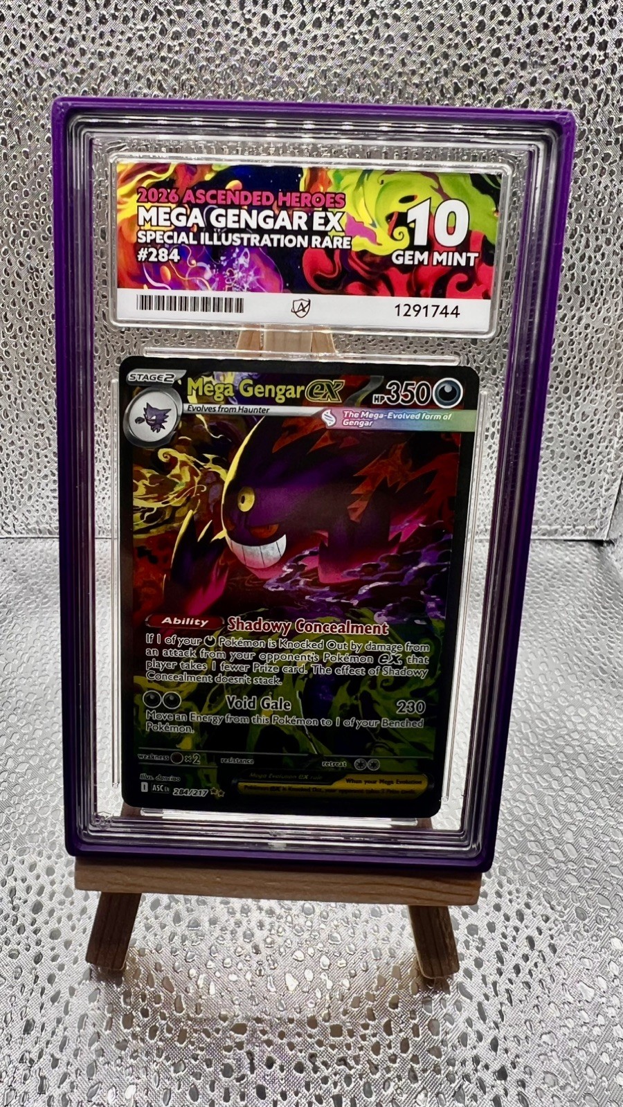 Pokémon TCG Mega Gengar 284/217 ACE GEM MINT 10 SIR Perfect 10 sub grades