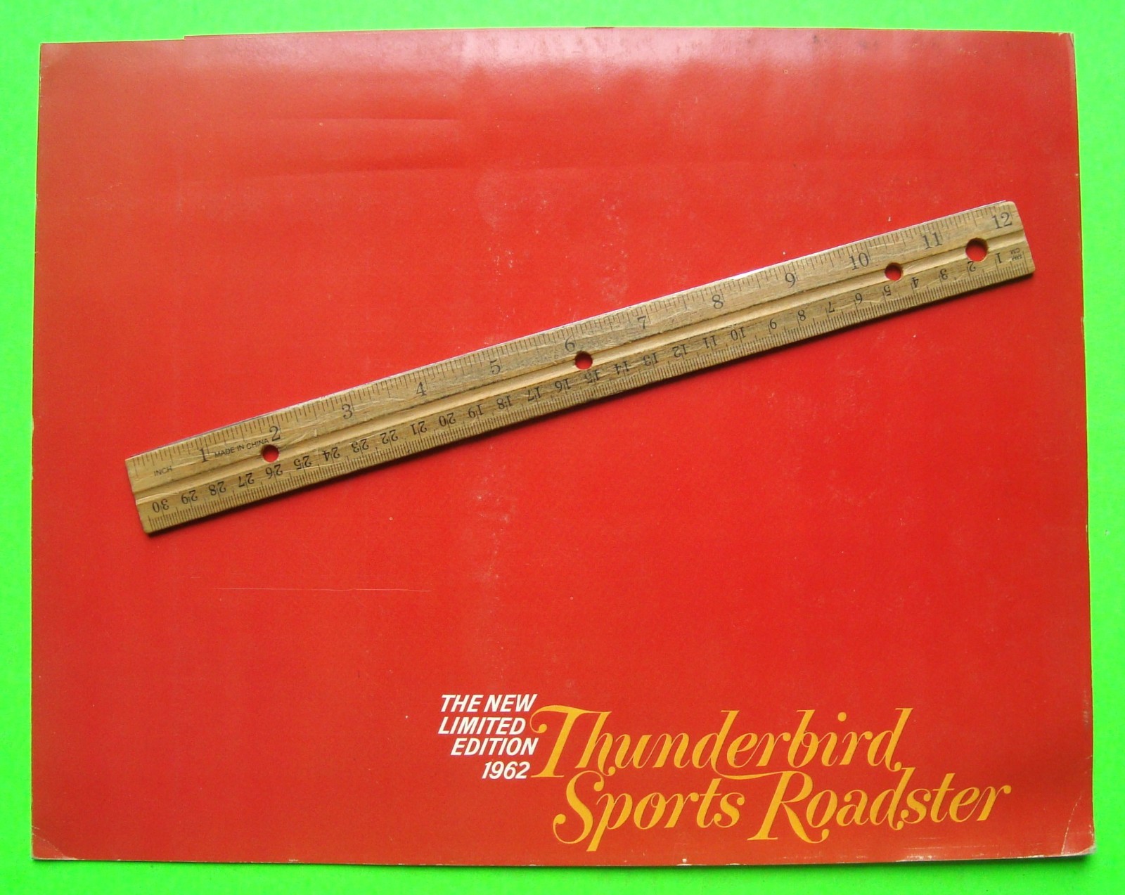 rare 1962 FORD THUNDERBIRD SPORTS ROADSTER GIANT COLOR FOLDER BROCHURE Xlnt
