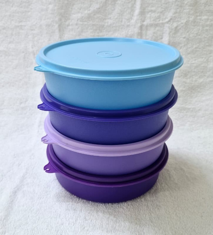 Tupperware 500ml/16oz Wonder Round handy bowls lunch containers- set of 4- New