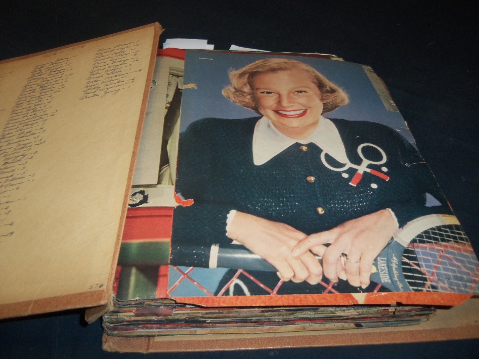 1952-1955 MOVIE STAR SCRAPBOOK LOADED WITH GREAT PHOTOS - 9A