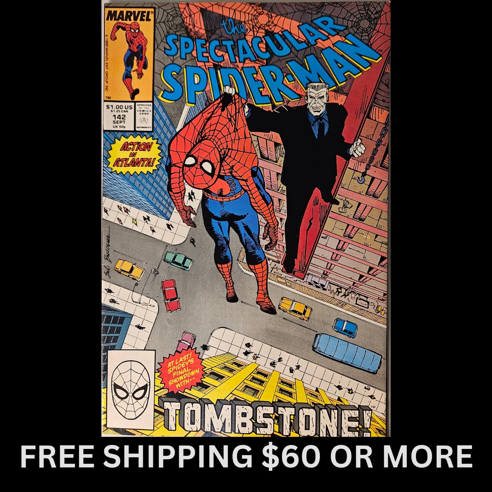 The Spectacular Spider-Man #142 (1988, Marvel) NM 9.4 Tombstone Showdown