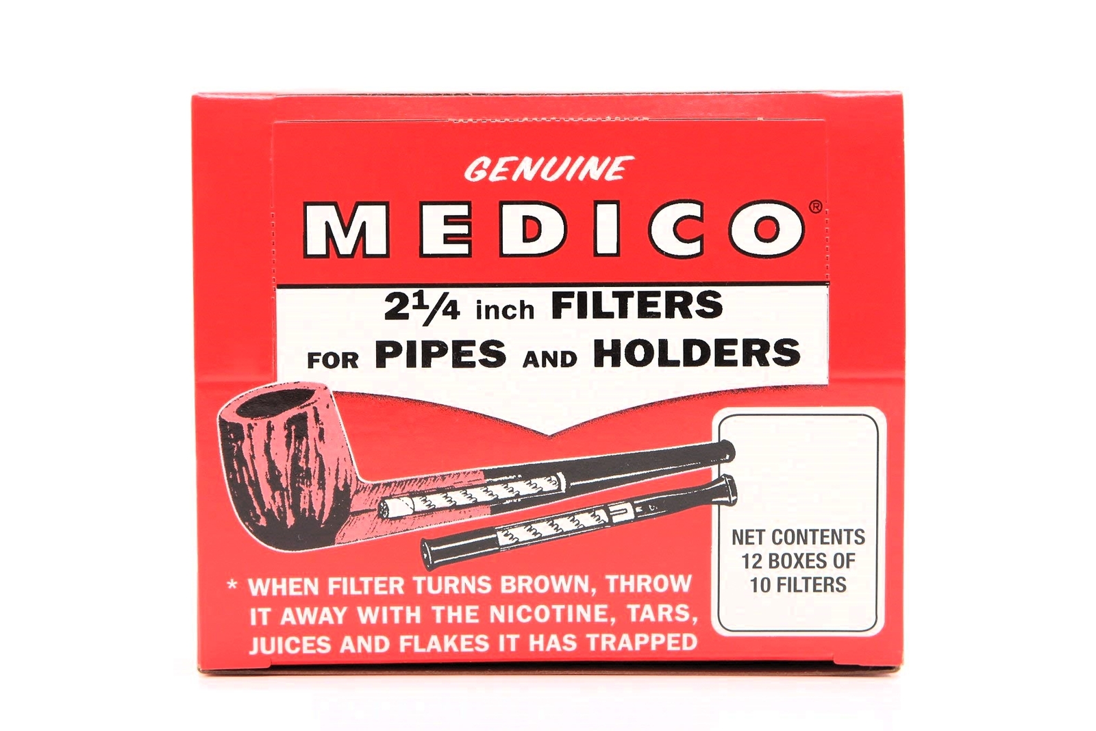 Medico Pipe Filters Tobacco Pipes and Holders 2 1/4