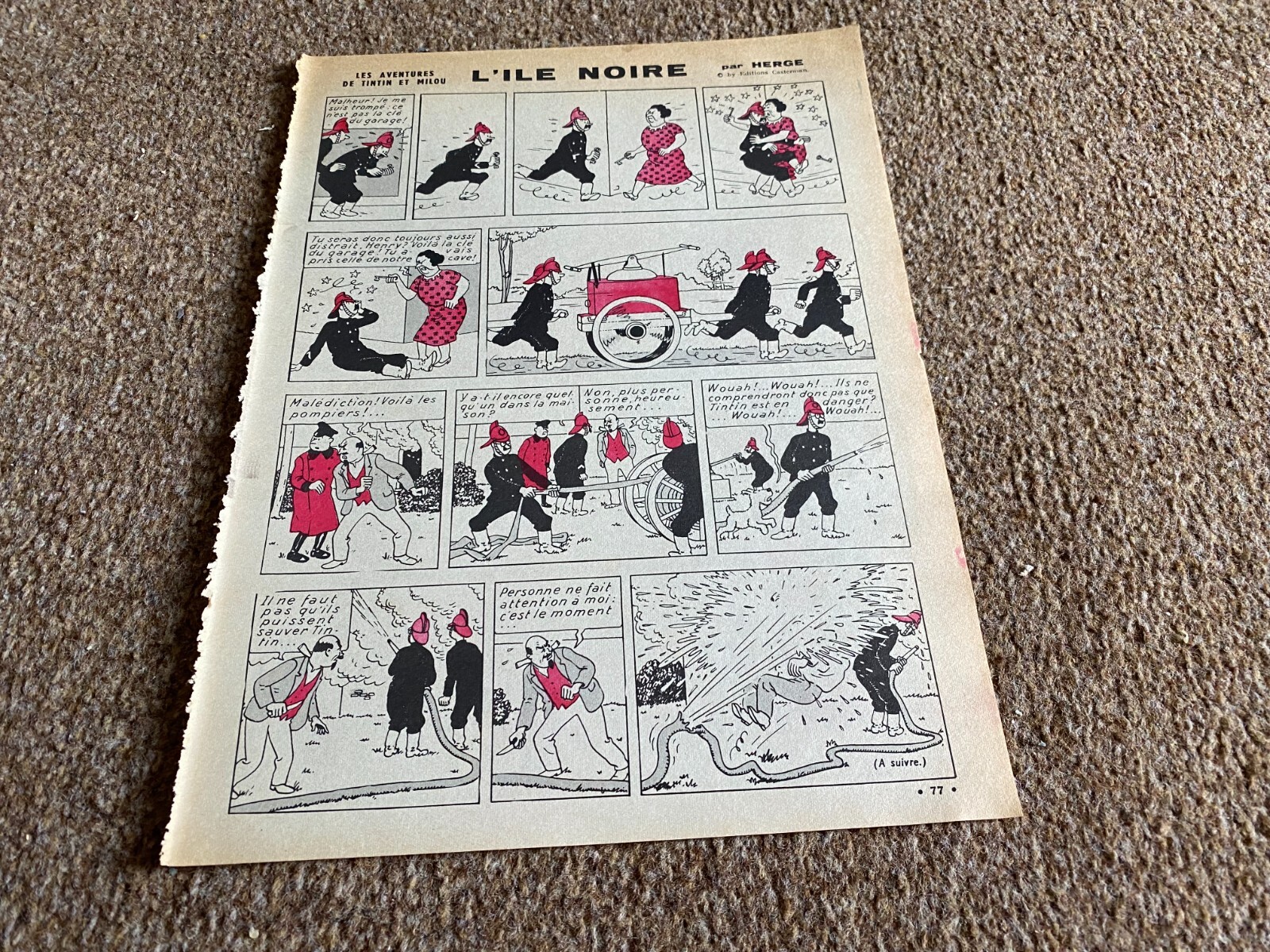 VBK37 1960\'S FRENCH LES ADVENTURES DE TINTIN ET MILOU PAR HERGE..