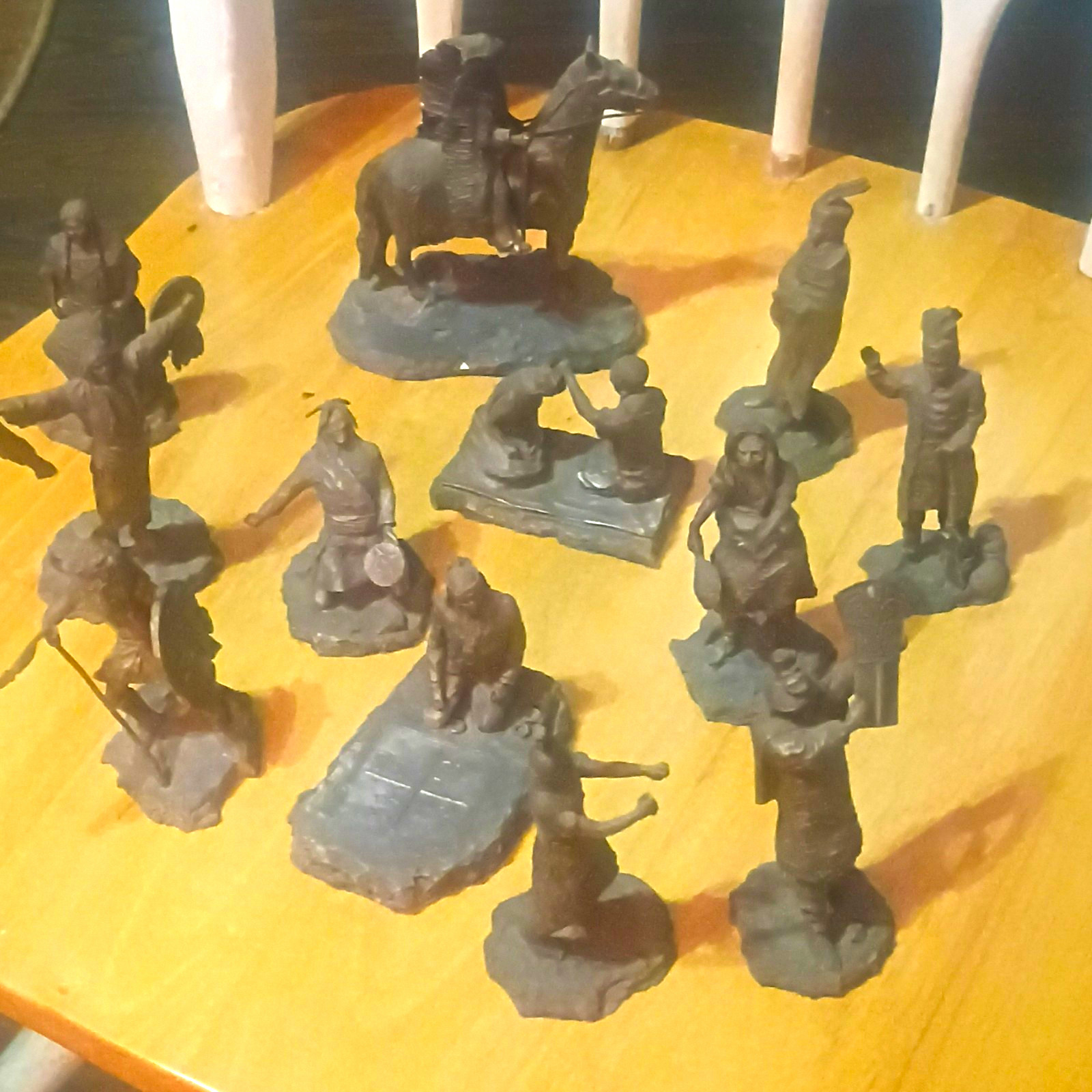 The Noble Americans Fine Pewter Native American Figurines Lot of 12 (1979)