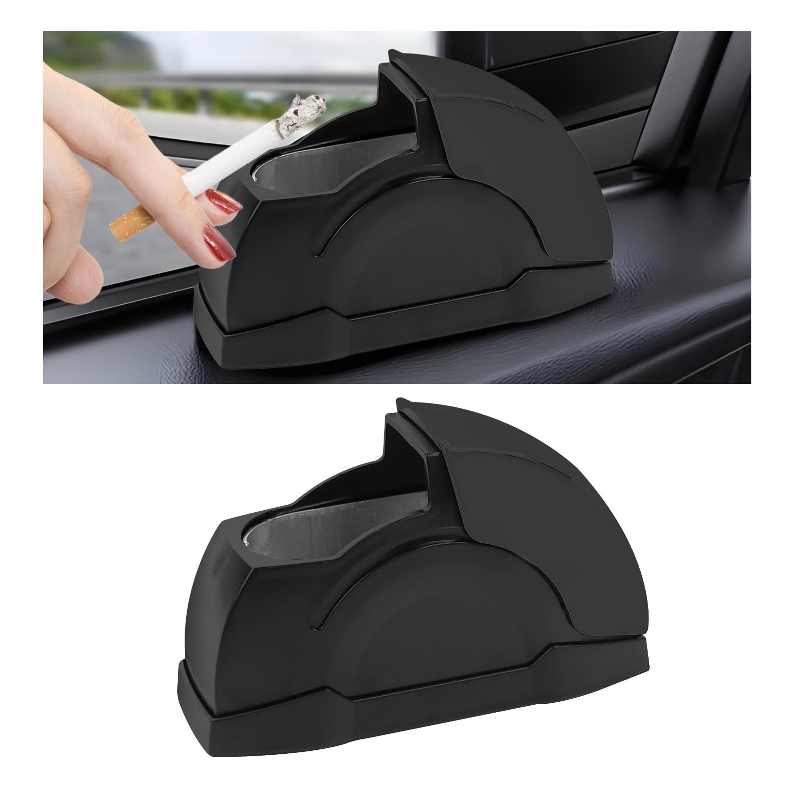 Wuyaoyao Car Ashtray With Lid, Portable Smokeless Door Ashtray for Cars, Wind...