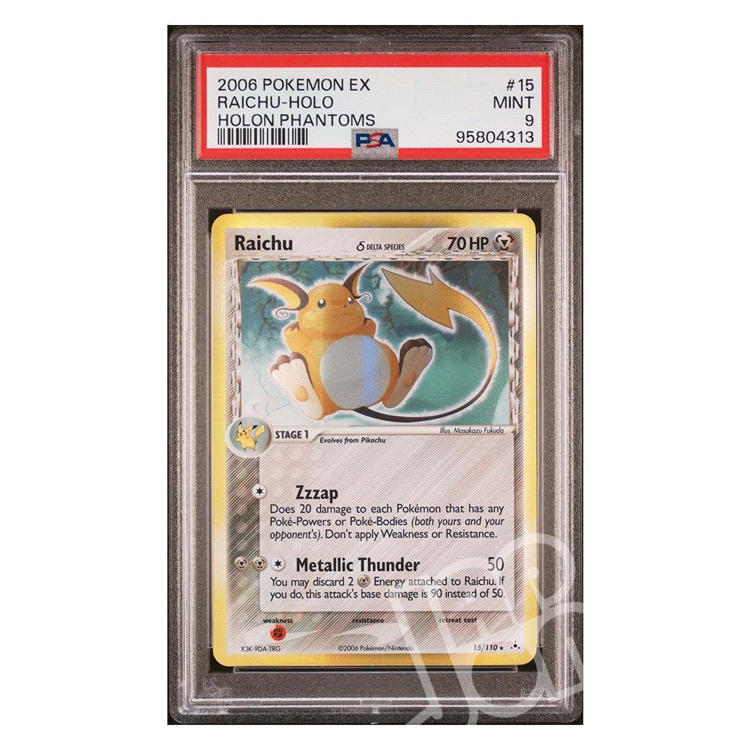 Raichu Holo Holon Phantoms 15/110 English Pokémon Card - PSA 9 MINT