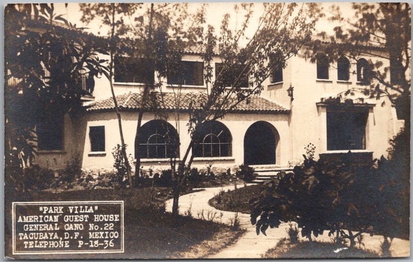 TACUBAYA, Mexico Photo RPPC Postcard \