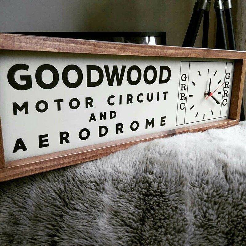Vintage Style Goodwood Revival - Goodwood Festival of Speed - Motorsport Clock
