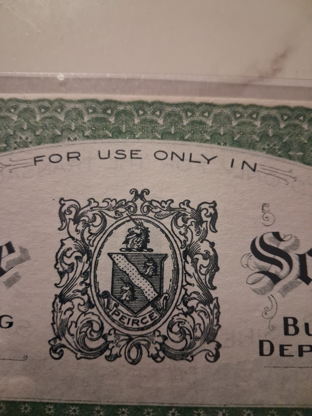 SLING'S🪙RARE $1 Peirce School Banking & Business Dept Currency Philadelphia PA 