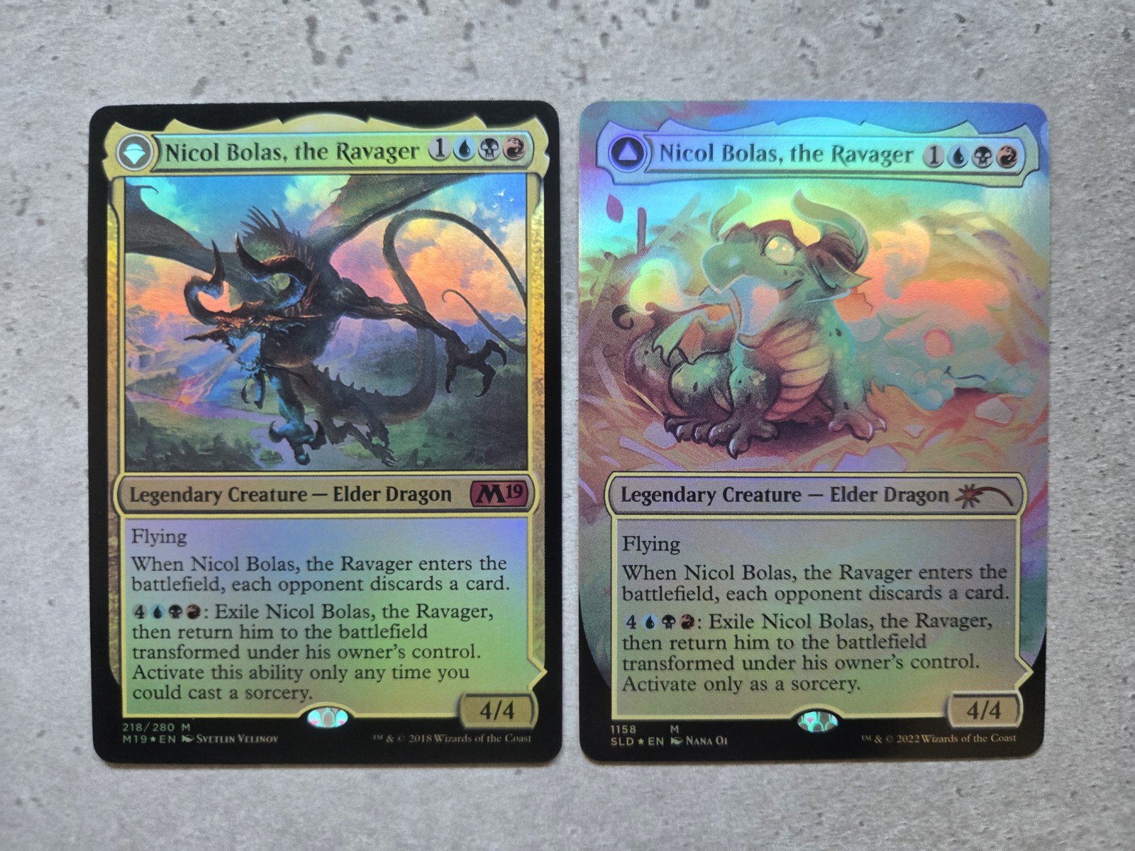 Bundle Nicol Bolas the Ravager / Nicol Bolas, the Arisen Foil SLD M19 NM ENG MTG