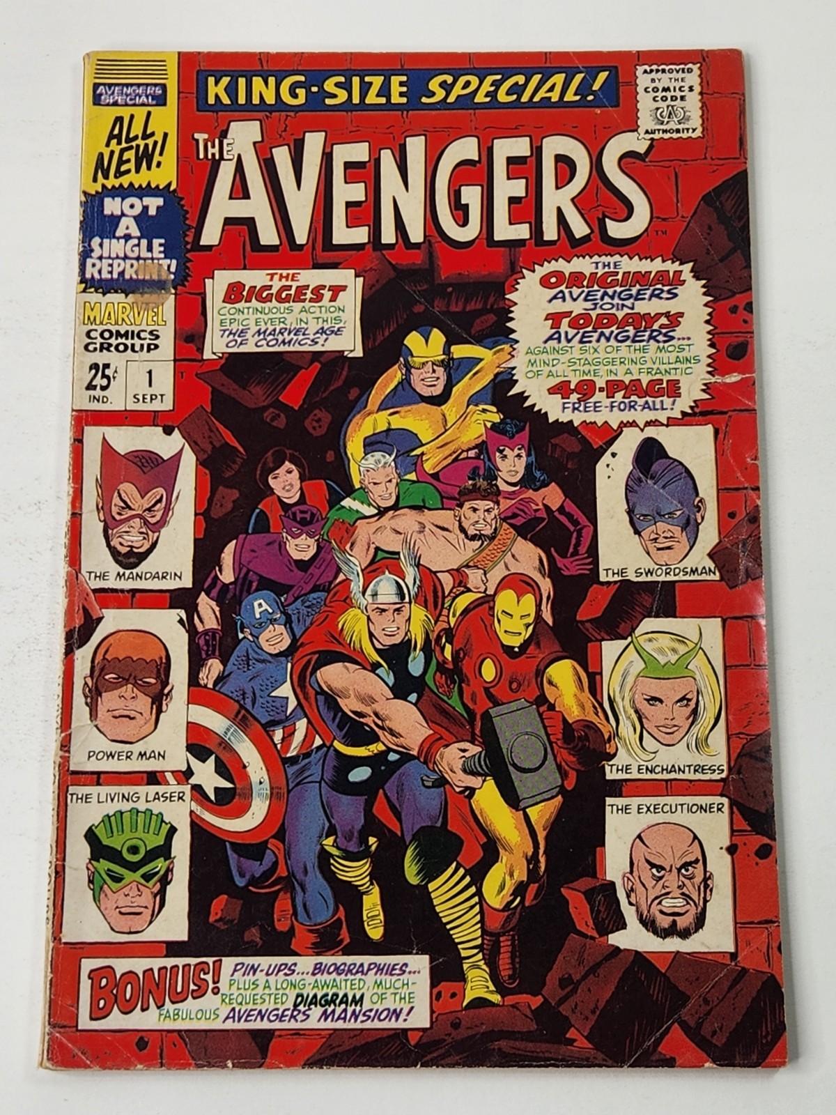 Avengers Annual 1 Marvel 1st Team-Up Original & New Avengers Silver Age 1967