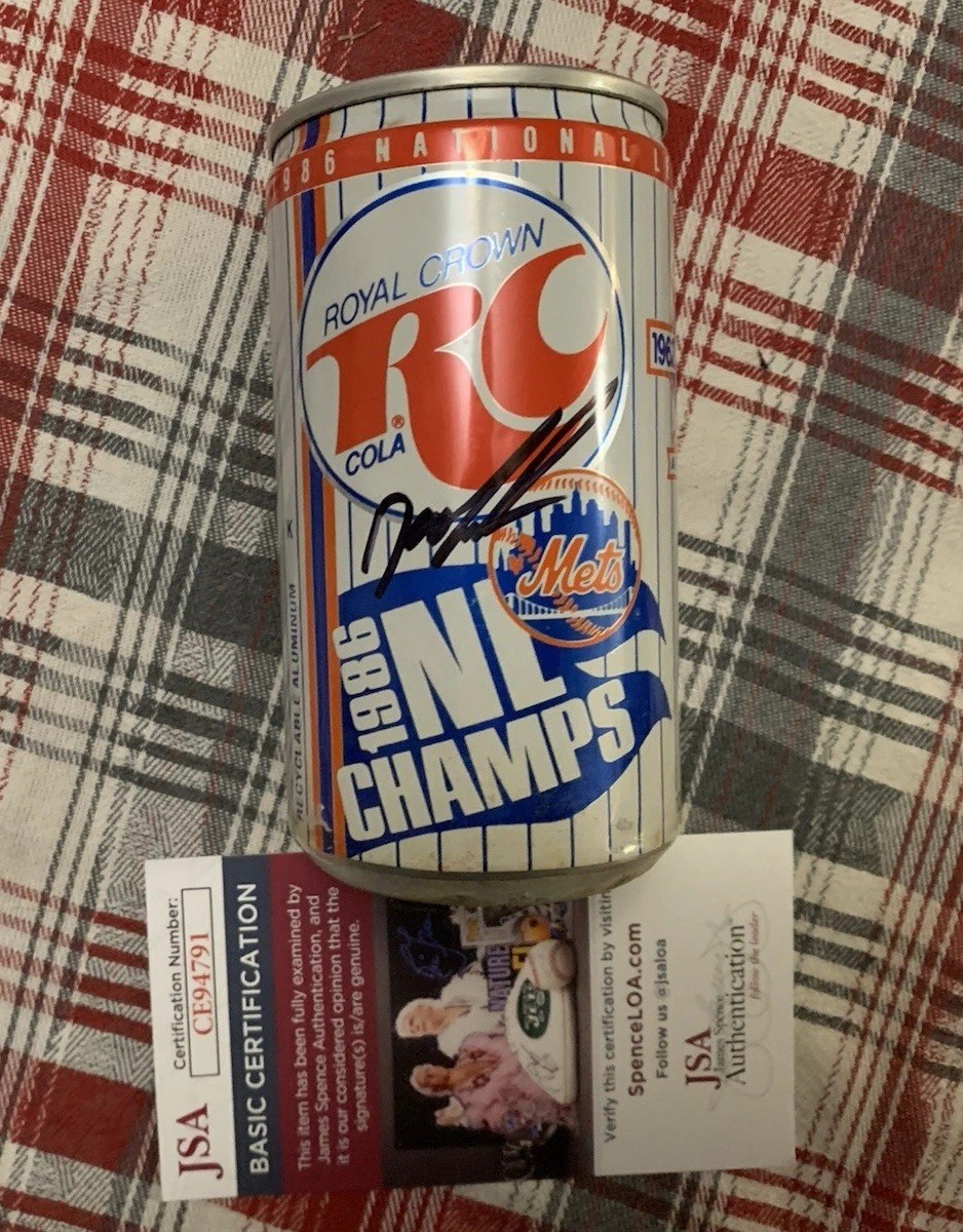 DWIGHT DOC GOODEN SIGNED AUTO NEW YORK METS RC Cola Can  JSA COA AUTOGRAPHED