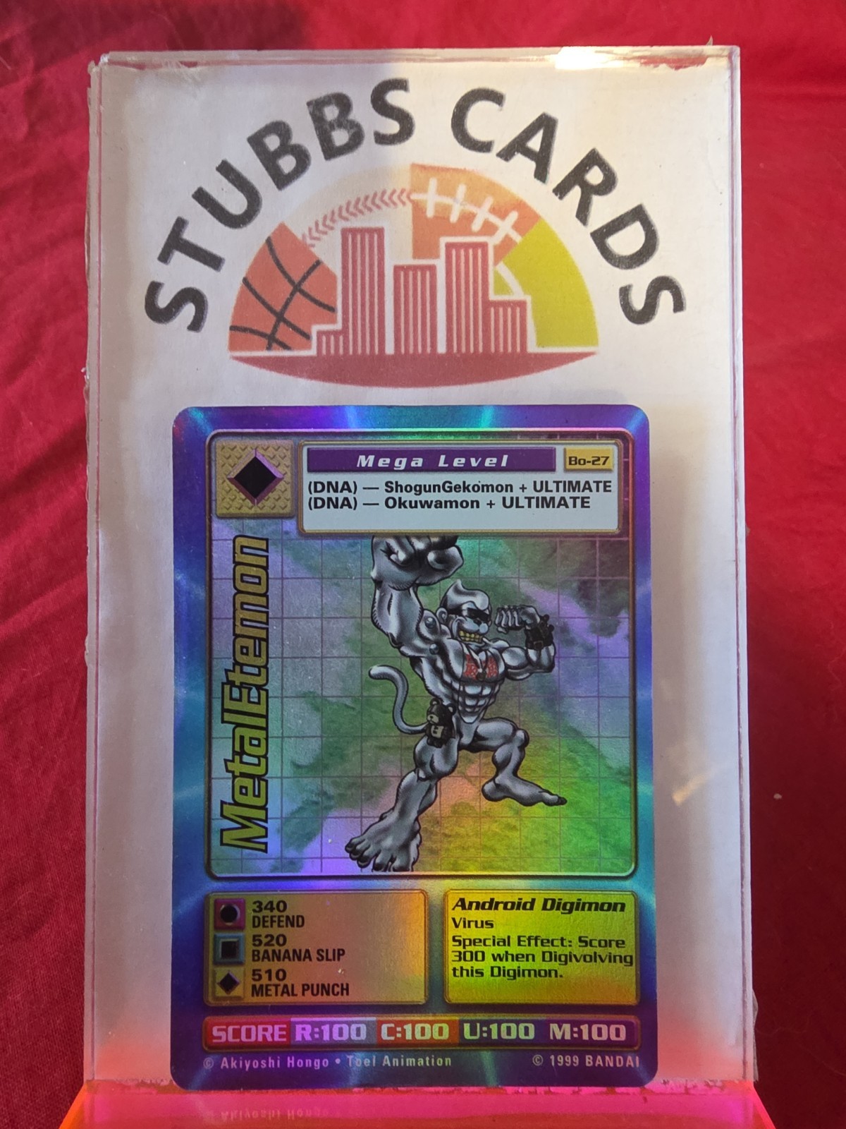 Digimon Card: MetalEtemon Bo-27 Holo Foil Rare LP