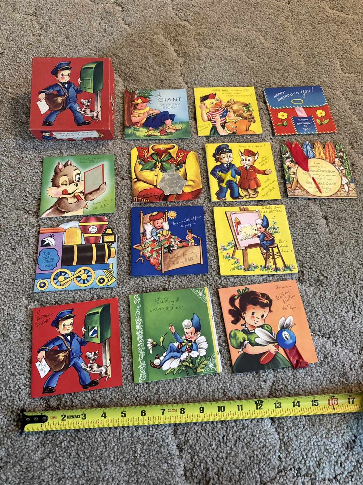 Vintage All Occasion Toy Card Greeting Cards Original Box Mint Condition Amazing