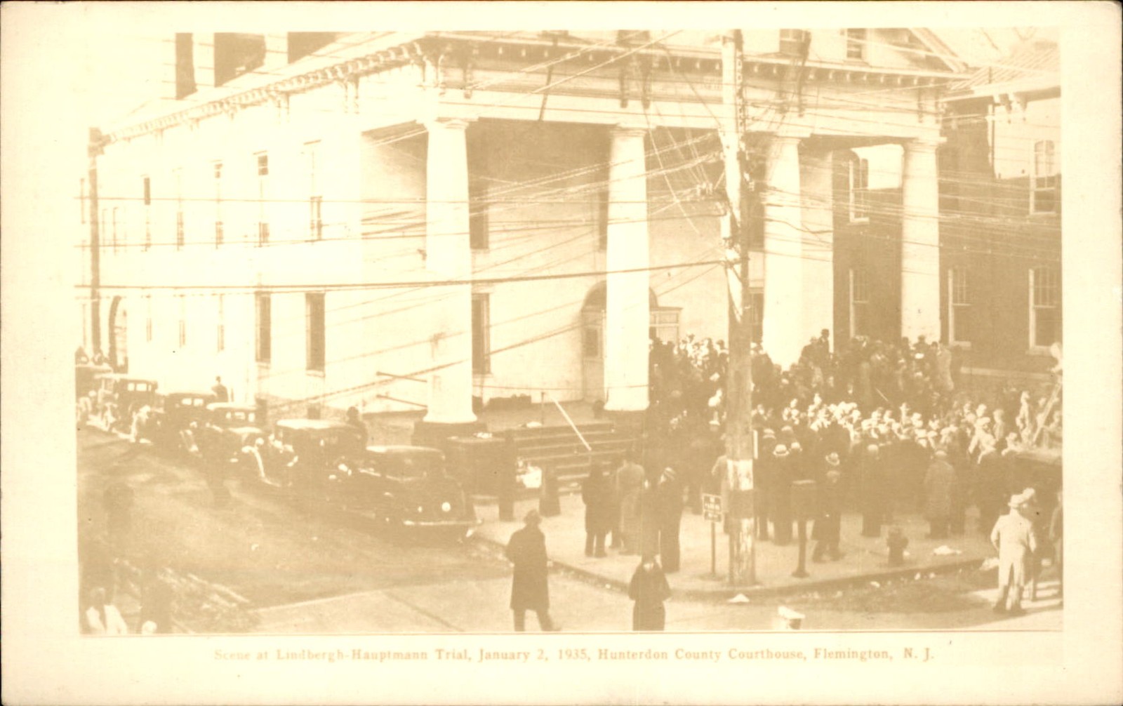 Flemington NJ Lindbergh-Hauptmann Trial c1935 Real Photo Vintage Postcard bhn