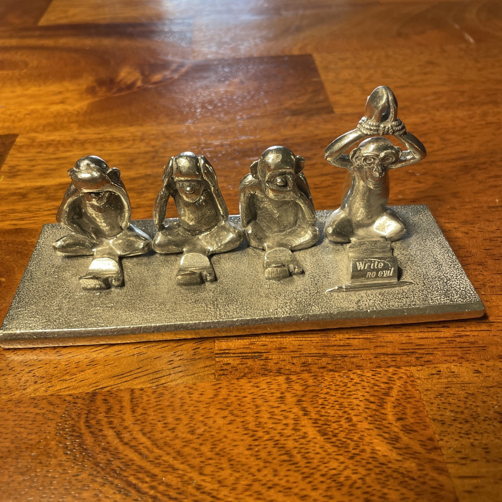 Jac Zagoory Write No Evil Pen Holder Made In USA See, Hear, Speak, Write No Evil