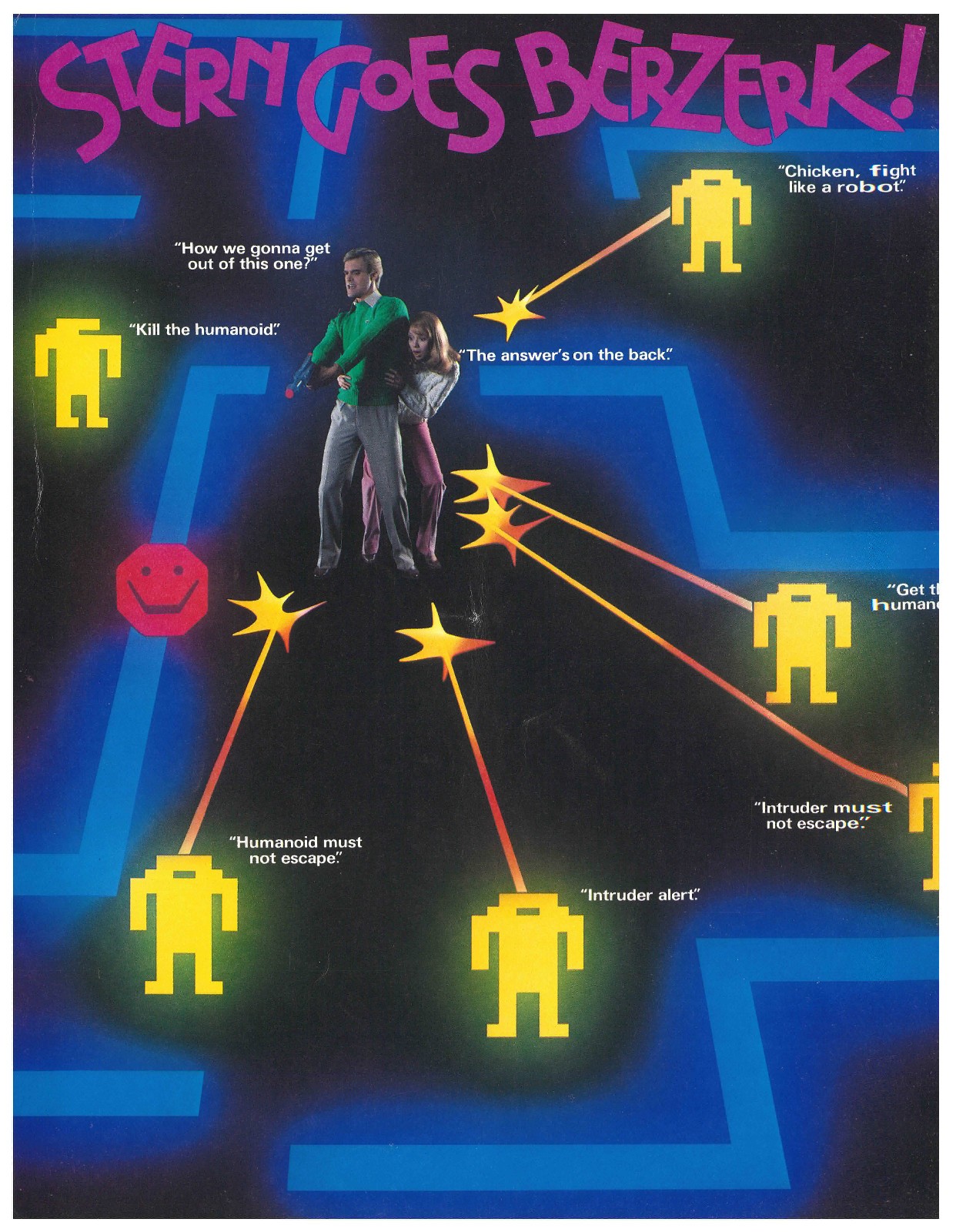 Berzerk Stern Video Arcade Flyer / Brochure / Ad /