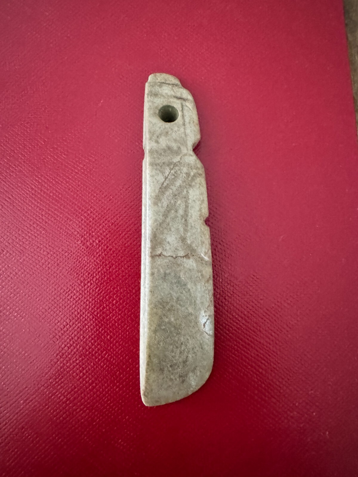 AUTHENTIC PRE-COLUMBIAN AVIAN CELT GOD PENDANT, CA. 1000 JADEITE JADE