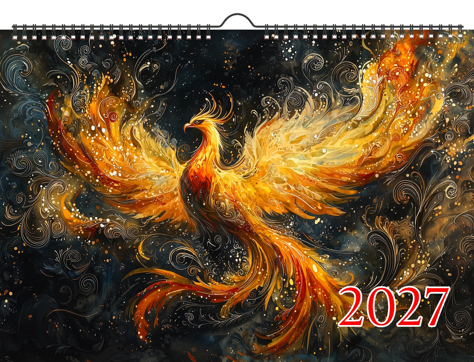 2027 Wall Calendar ~ Eternal Phoenix: Mythical Firebirds in Celestial Realms