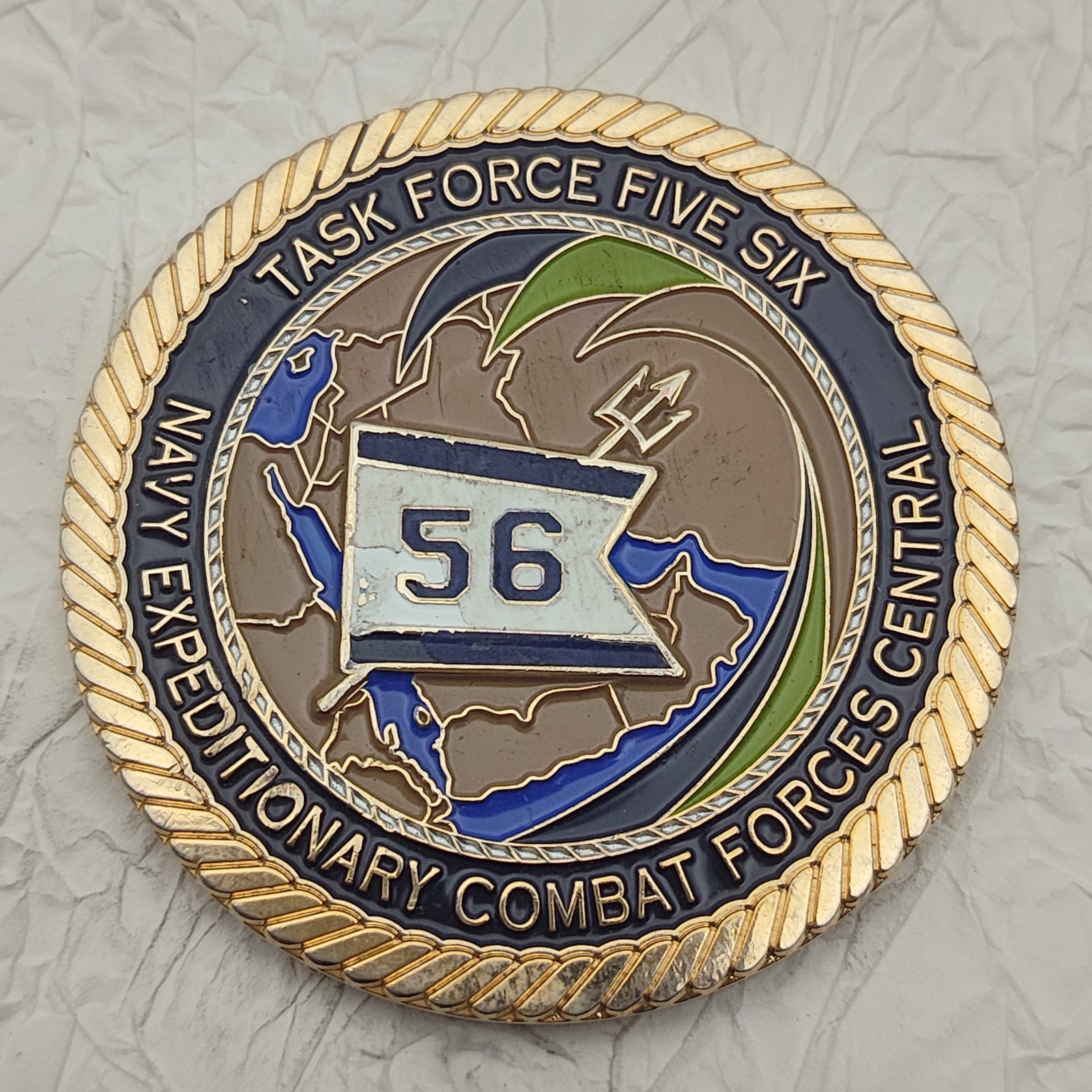 US Navy Task Force 56 Expeditionary Combat Forces Central Command Challenge Coin