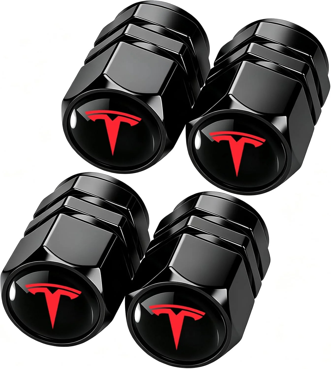 Tire Valve Stem Caps Cover for Tesla Metal Car Wheel Air caps Auto Valve Stem Ca