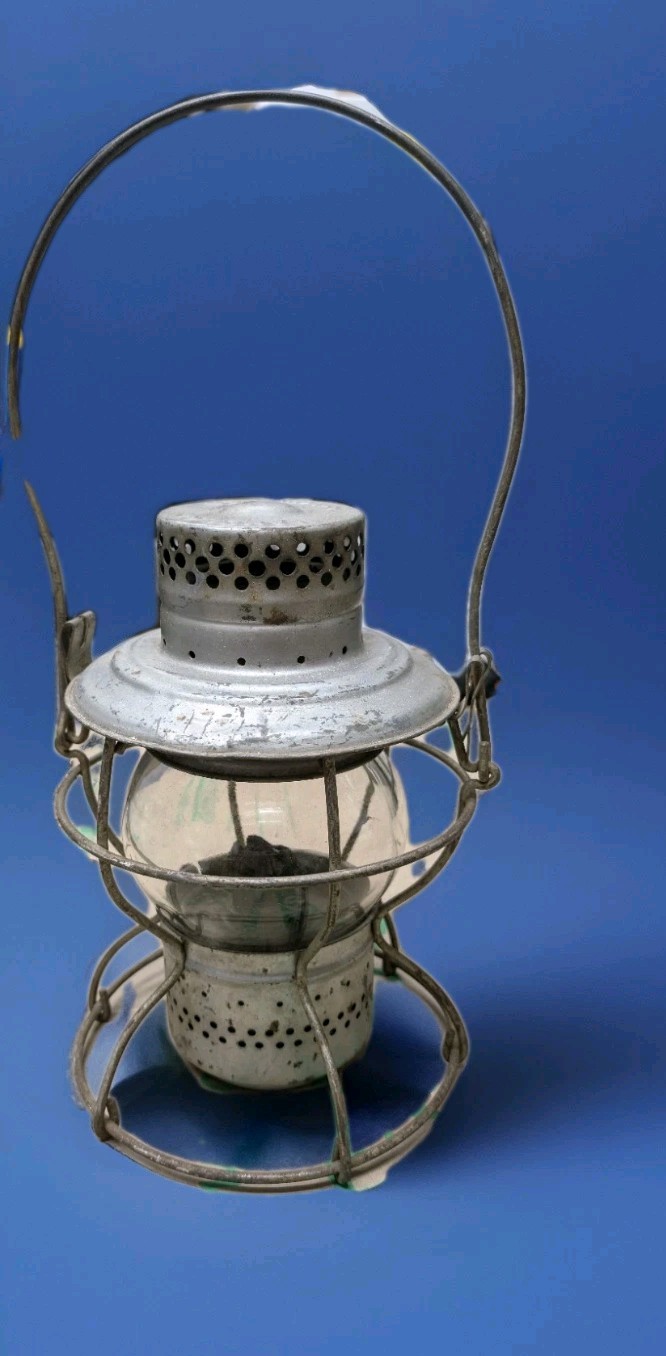 Vintage Handlan St. Louis  R&R Railroad Clear Cast Globe Lantern