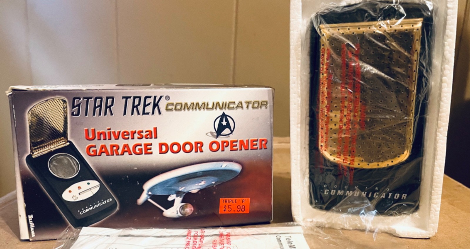 Vintage STAR TREK Communicator Universal Garage Door Opener