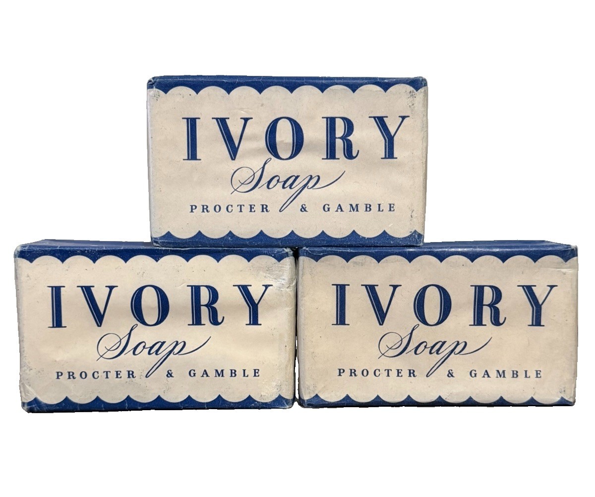 3 VINTAGE  1940\'s, IVORY, \