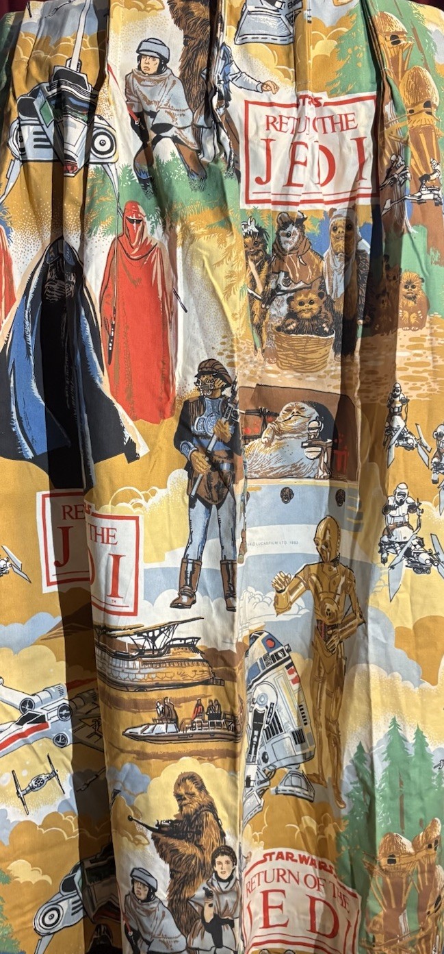 Vintage Star Wars Curtain Return of the Jedi 1983 Sears 1 Drape Panel
