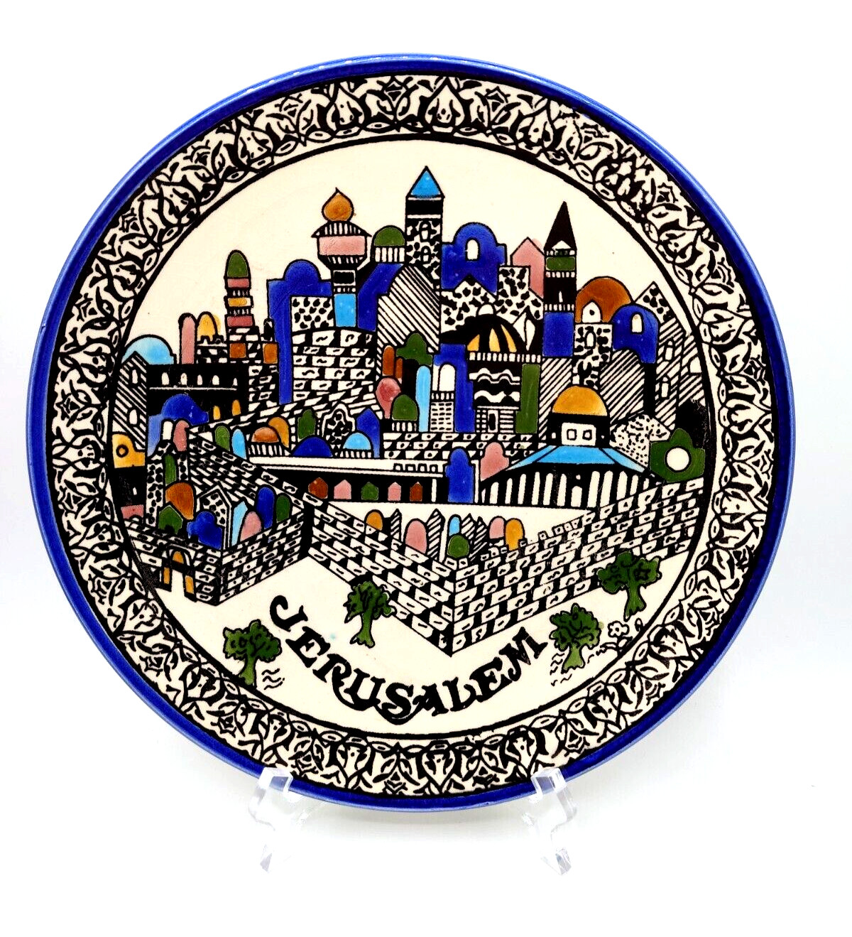 Jerusalem Israel Decorative Ceramic Plate 10.5\