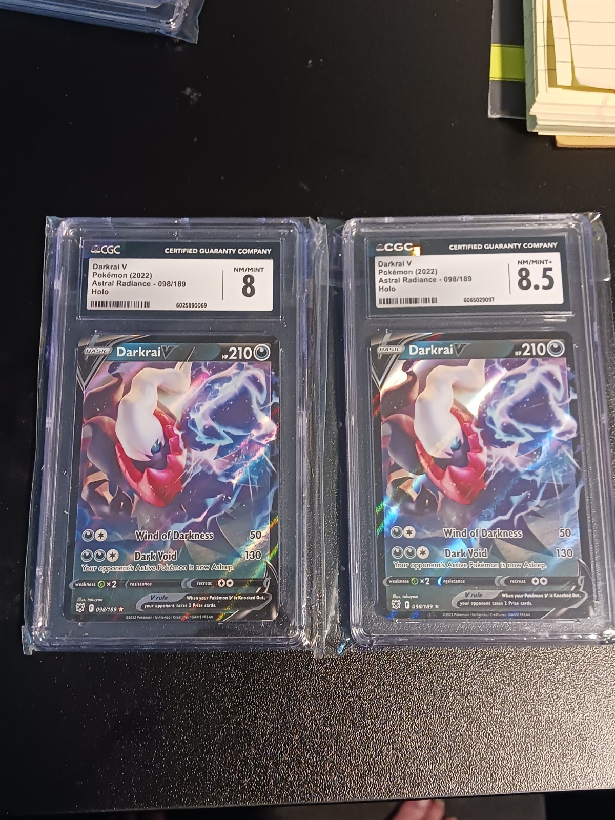 Darkrai V 2022 Pokémon Astral Radiance CGC 8.5 NM/M & 8 NM/M - FAST SHIPPING