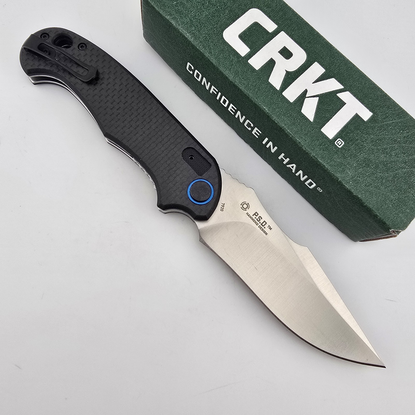 CRKT PSD Folding Knife Assisted Spear Point 1.4116 Carbon Fiber G10 7920