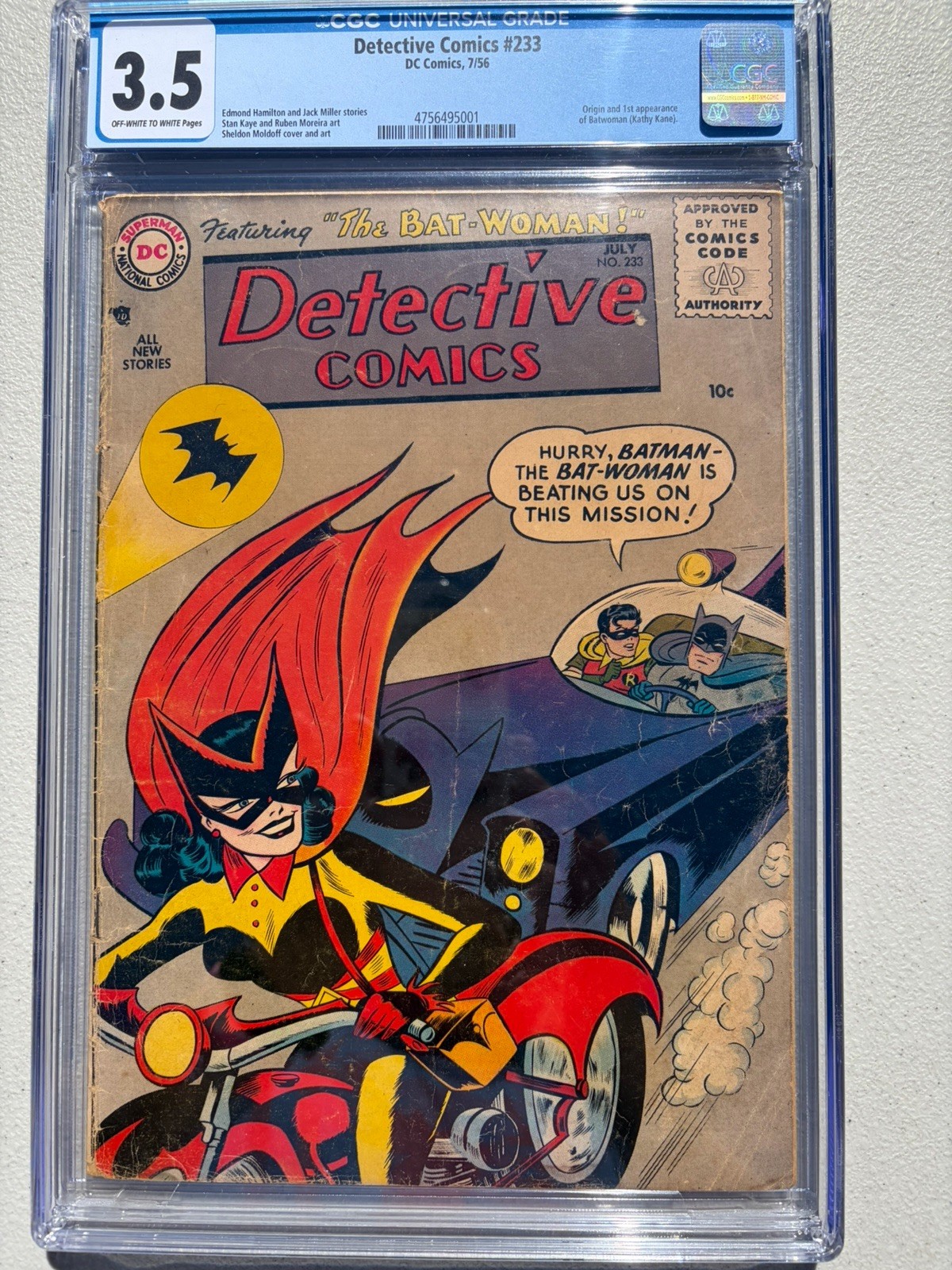 Detective Comics 233 1956 DC Comics CGC VG- 3.5 Origin & 1st App Batwoman