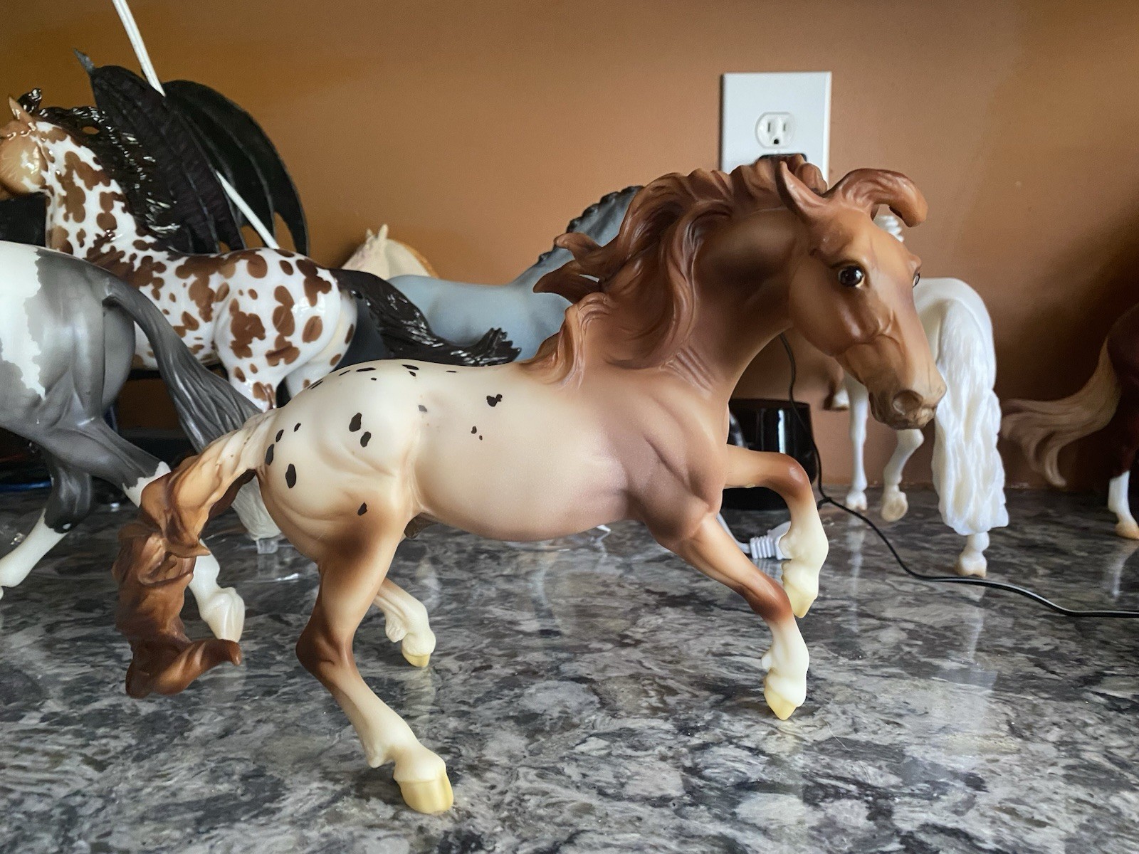 Breyer Fest 2014 Surprise Pop the Cork Matte Varnish Roan Appaloosa Nokota Horse